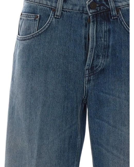 Dondup Blue Jacklin Wide-Leg Jeans