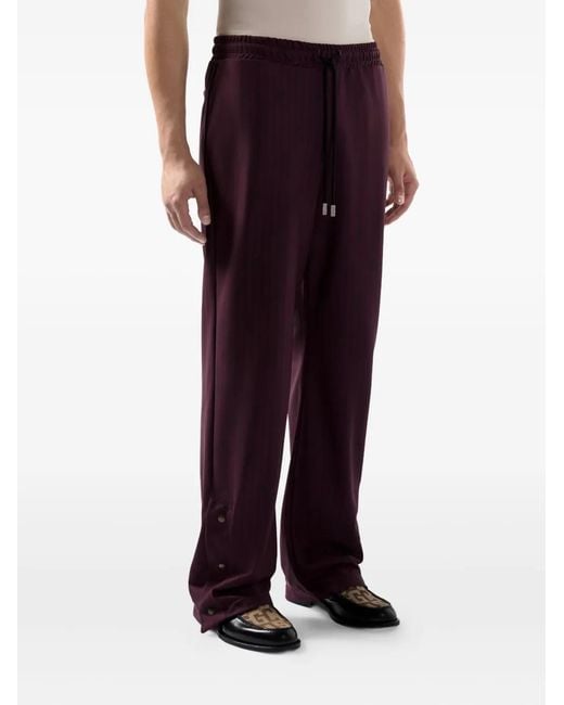 Gcds Purple Drawstring-Waist Pants for men
