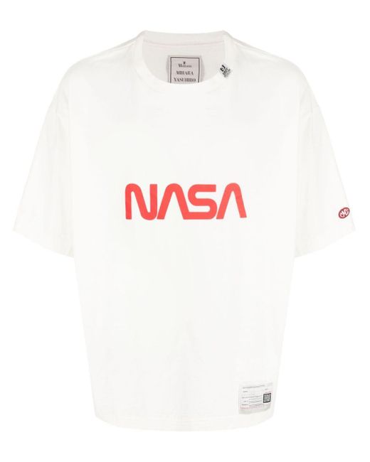 Maison Mihara Yasuhiro T-Shirt mit Logo-Print in White für Herren