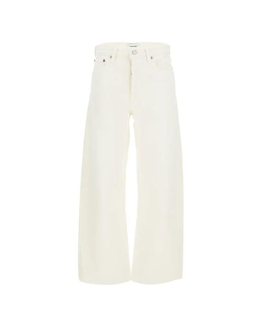Agolde White Arc Wide-Leg Jeans