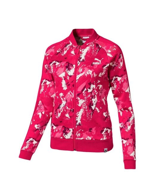 PUMA Red Printed Track Jacket