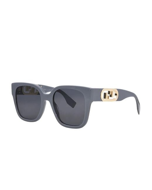 Fendi Gray Square-Frame Sunglasses