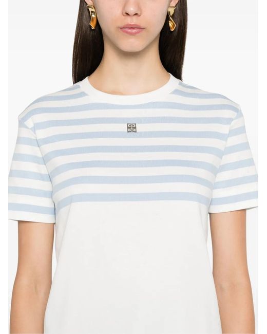 Camiseta Con Placa 4G Givenchy de color White