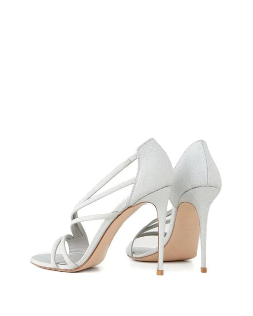 Le Silla White 105Mm Scarlet Stiletto Sandals