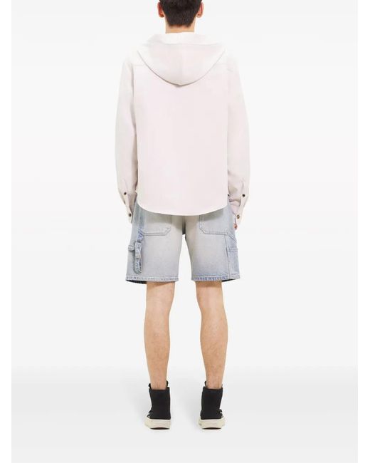 Courreges Pink Ac Logo-Appliqué Hooded Jacket for men