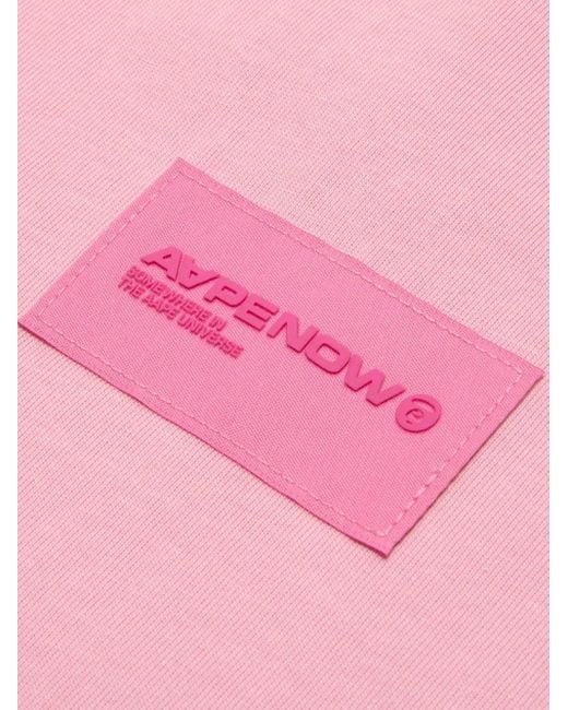 Aape By A Bathing Ape Pink Logo-Print T-Shirt for men
