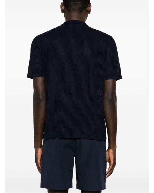 Ballantyne Black Open-knit Linen Shirt for men