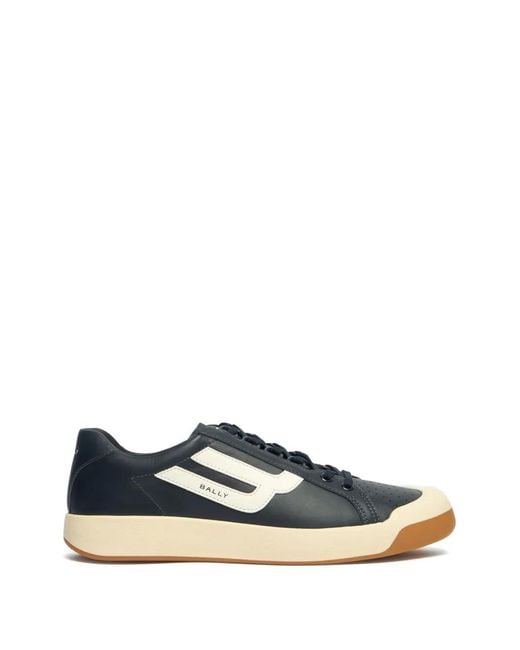 Bally Blue Competition Leather Sneakers for men