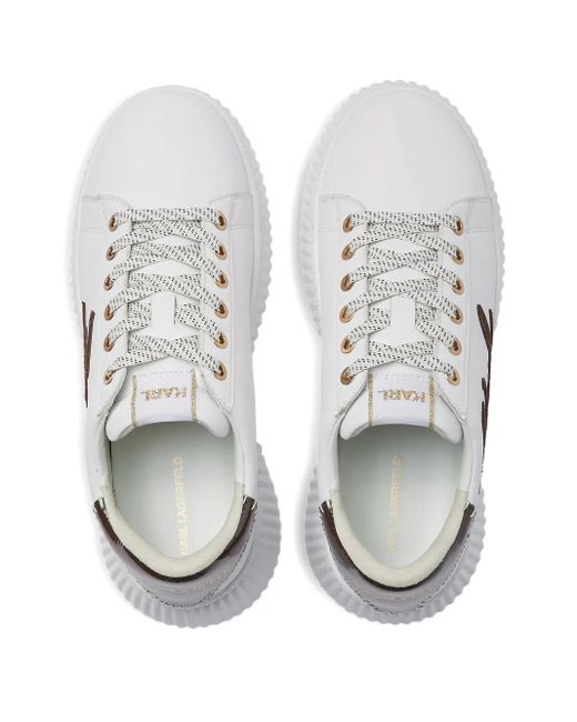 Karl Lagerfeld White Kreeper Cornelly Sneakers