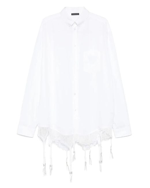 Camicia Con Rifinitura di Balenciaga in White