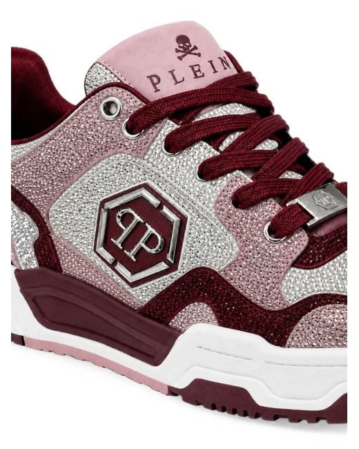 Philipp Plein Purple Low-Top Predator V2 Strass Sneakers for men