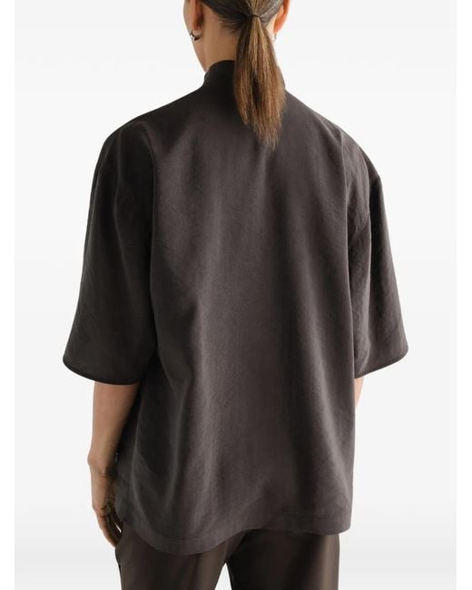 Lemaire Gray Soft Collar Top