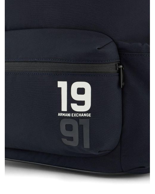 Armani Exchange Rucksack mit Logo-Print in Blue für Herren