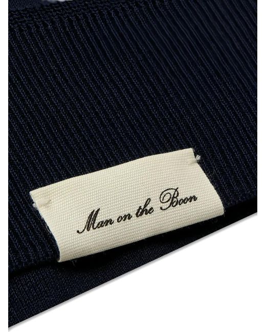 メンズ MAN ON THE BOON. Crew-neck Short-sleeve T-shirt Blue