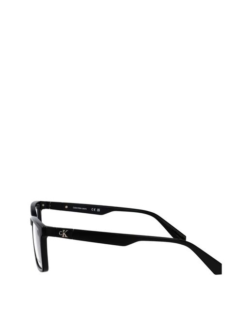 Calvin Klein Black Lunettes De Vue Rectangulaires À Plaque Logo for men