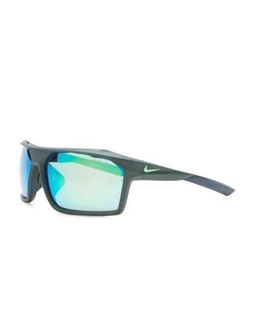 Nike Blue Square-Frame Glasses