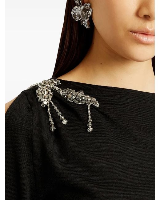 Erdem Black Cropped Sweater