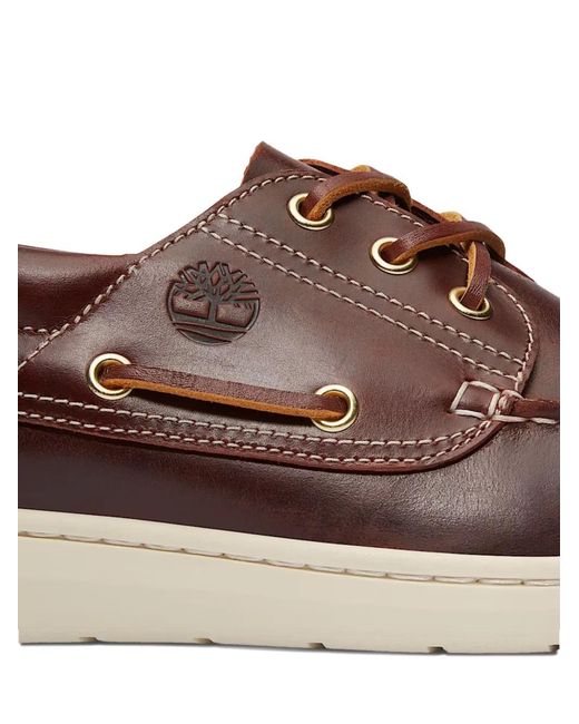 Timberland Brown Port Boat Shoe Brgnd for men