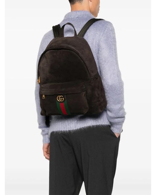 Gucci Black Medium Ophidia Backpack for men