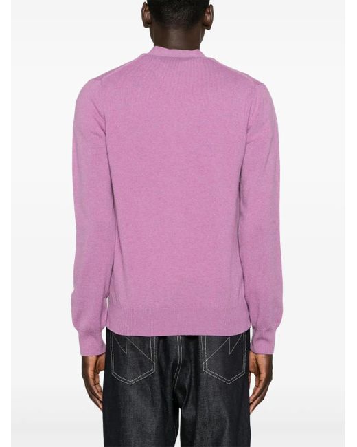 COMME DES GARÇONS PLAY Pink Heart-Patch Wool Cardigan