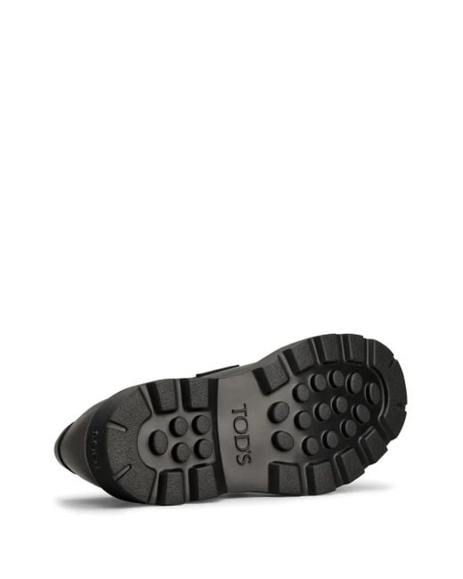 Tod's Black Gommino Leather Loafers for men