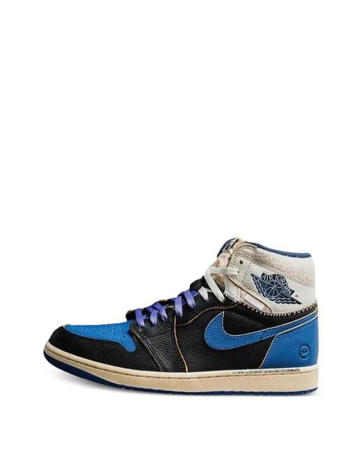 Nike Blue Air 1 High-Top Sneakers for men