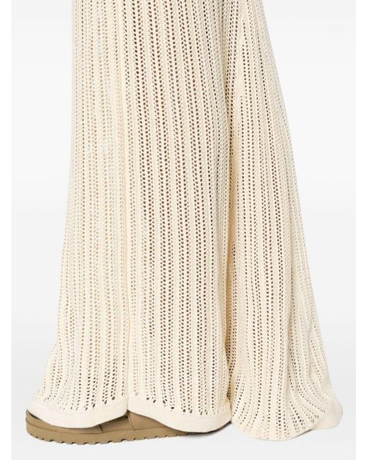 Nanushka White Open-knit Long Dress