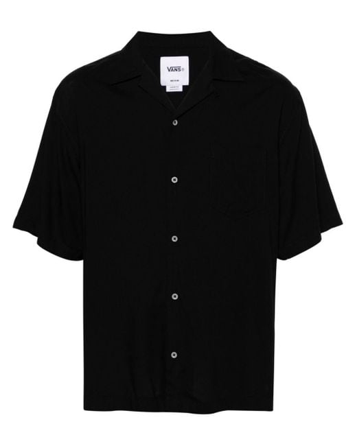 Vans Black Camp-collar Buttoned Shirt for men