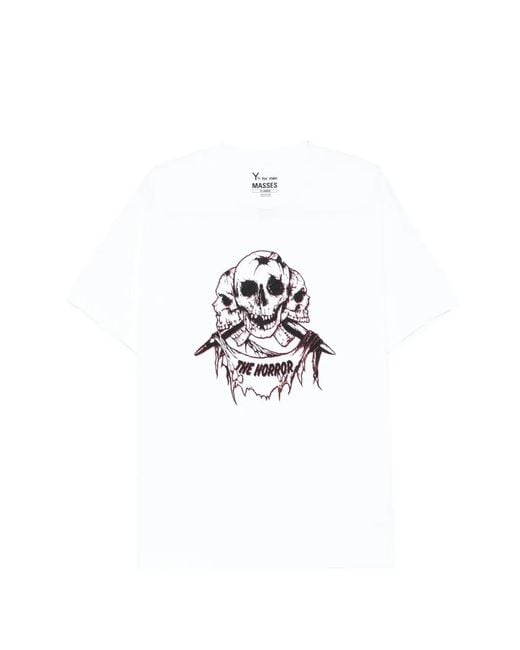 Y's Yohji Yamamoto White Skull-Print T-Shirt for men