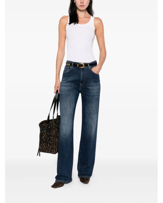 Dondup Blue Logo-Patch Jeans