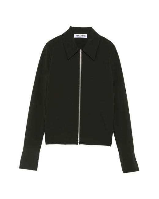 Jil Sander Black Zip-Fastening Jacket