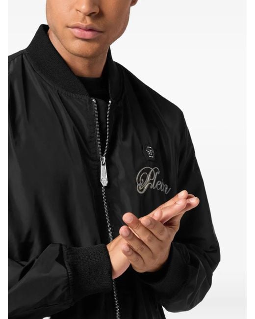 Chaqueta bómber con calavera estampada Philipp Plein de hombre de color Black