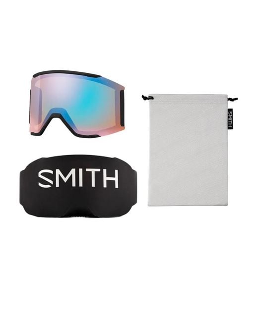 Smith Black Squad Mag Logo-Strap Goggles for men