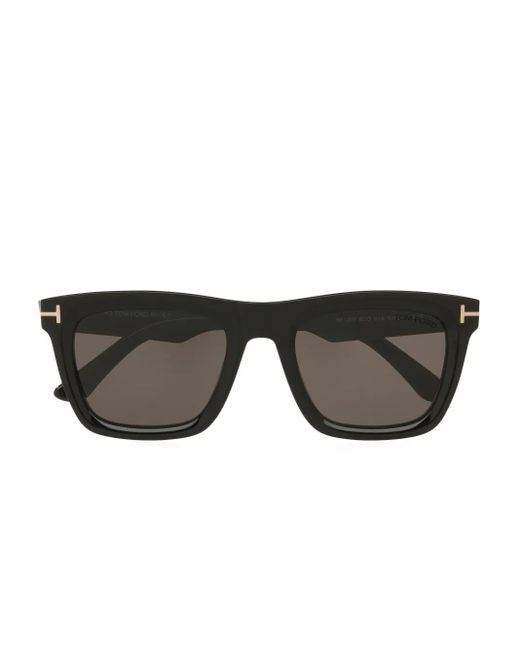 Tom Ford Gray Leilo Metal-Detail Rectangle Sunglasses for men