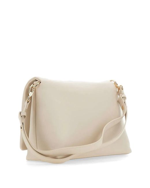 Liu Jo Natural Large Lapuffy Flap Logo Shoulder Bag