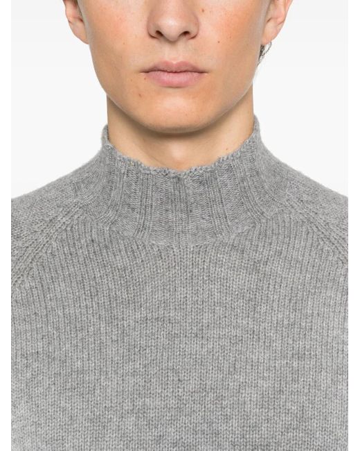 Tagliatore Refined Cashmere Turtleneck Sweater in Gray für Herren