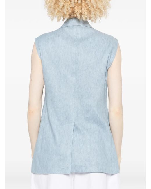 Tagliatore Blue Bernice Double-Breasted Vest