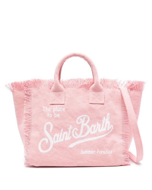 Mc2 Saint Barth Pink Colette Canvas Beach Bag