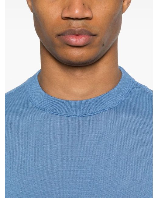 メンズ C P Company ファインニット Tシャツ Blue