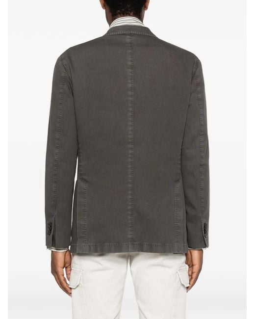 Boglioli Gray K-Jacket Single-Breasted Patch-Pocket Blazer for men