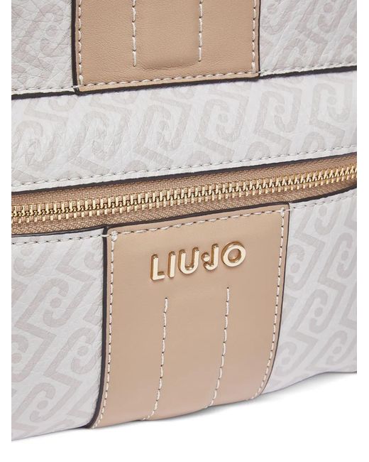 Liu Jo White Rucksack mit Logo