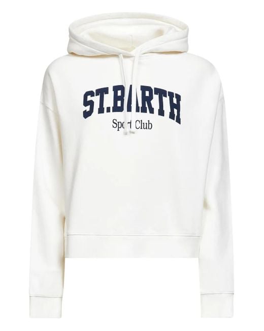 Mc2 Saint Barth White Pullover mit Kordelzug