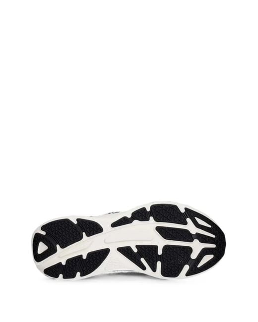 EA7 Black Logo-Print Chunky-Sole Sneakers for men
