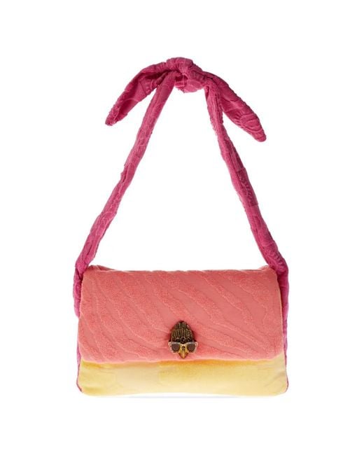 Kurt Geiger Pink Knot-Strap Shoulder Bag