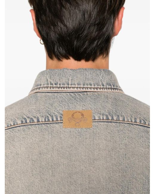 Moschino Hemd Mit Herz-Patch in Gray für Herren