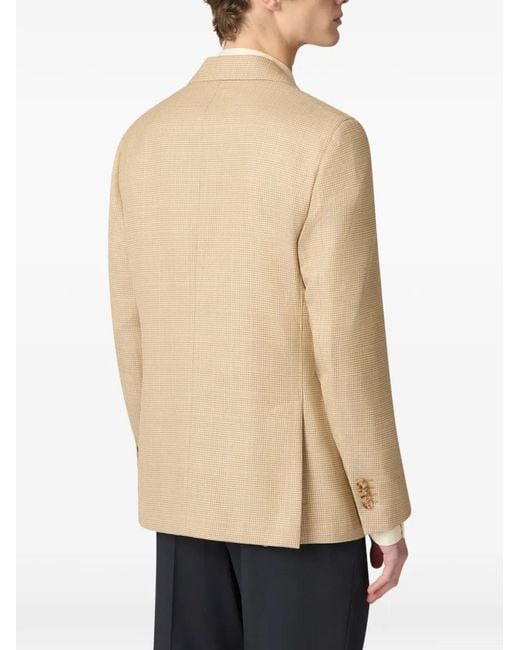 Lardini Natural Single-Breasted Patterned Blazer for men