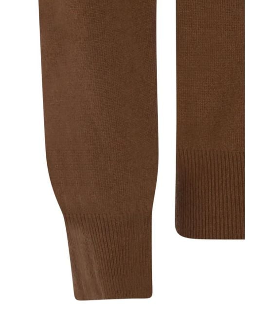 Altea Brown Virgin-Wool Sweater for men