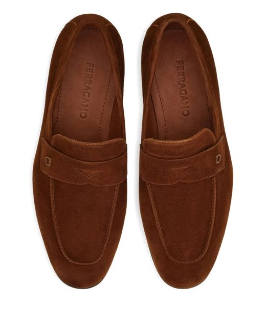 Ferragamo Penny-Loafer mit Gancini-Detail in Brown für Herren