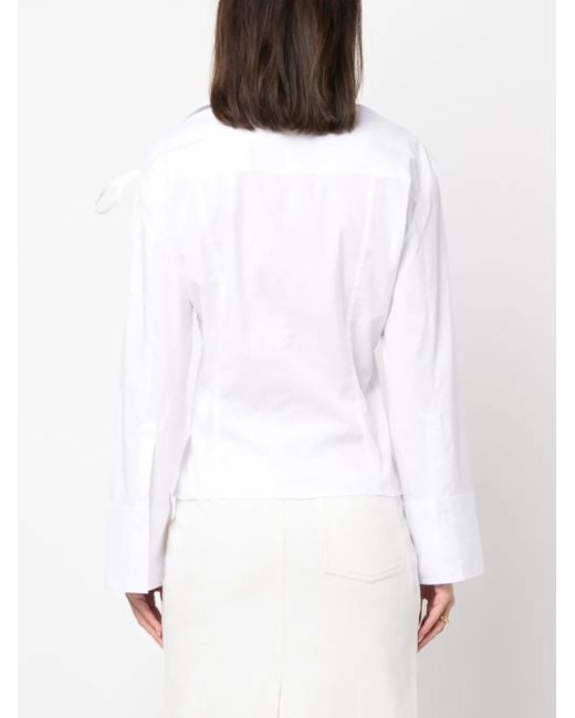 Chemise La Chemise Ruban En Coton Jacquemus en coloris White
