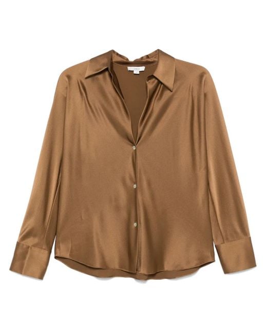 Vince Brown Satin Shirt